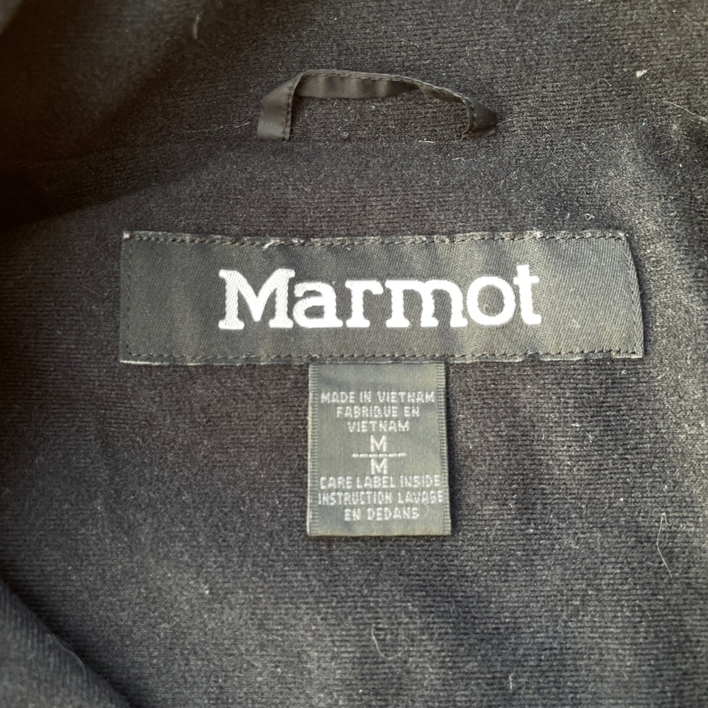 Marmot Vest Mens M Black Hiking Casual Full Zip Lightweight Mock Neck CC-206 - Picture 3 of 8
